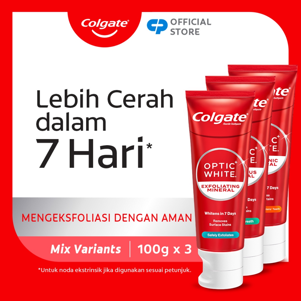 Jual Colgate Optic White Whitening Toothpaste 100g Mix - Pasta Gigi ...