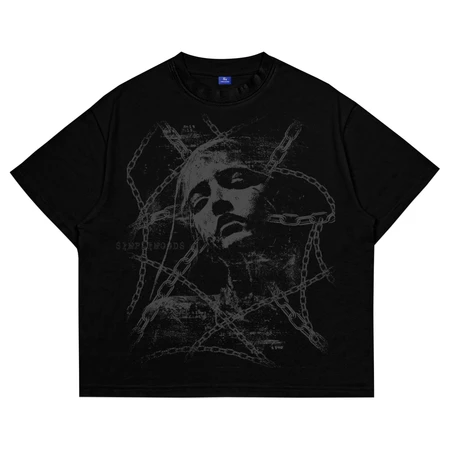 10. Kaos Oversize Boxy Tee Unisex Temporary Black