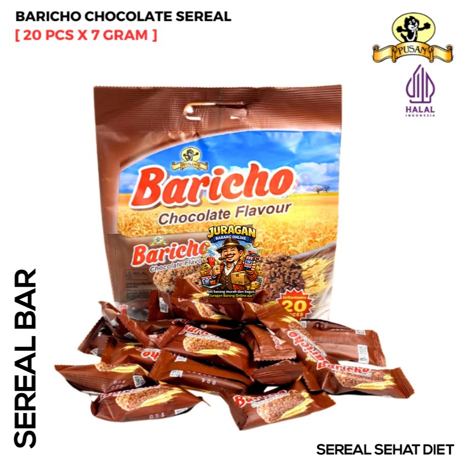 Jual Pusan Baricho Cokelat Cereal Bar | Snack Oat Bar Sehat Diet ...