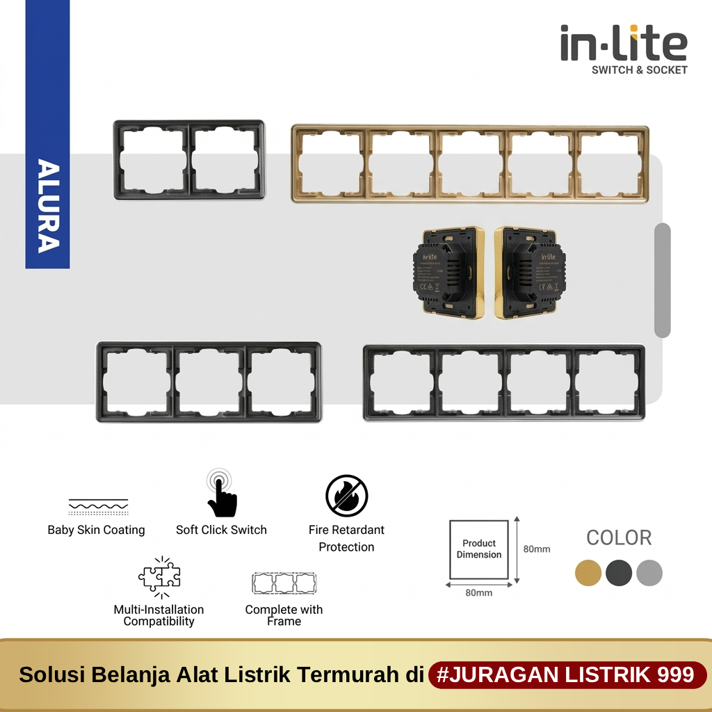 Jual INLITE Switch & Socket Alura Series - Saklar & Frame | Shopee ...