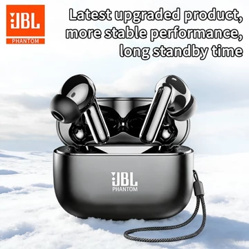 JBL Phantom Earphone Nirkabel TWS Asli Bluetooth 5.3 Headphone Suara Stereo 9D Earbud Olahraga