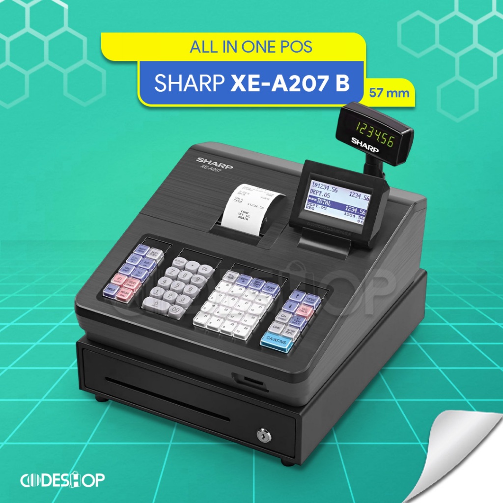 Jual Mesin Kasir Sharp XE-A207 Hitam | Shopee Indonesia