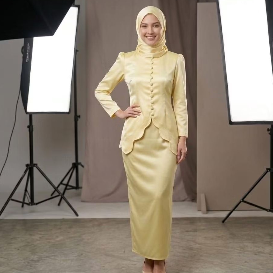 Jual LAUNA one set kurung melayu rok satin/baju melayu modern/baju ...