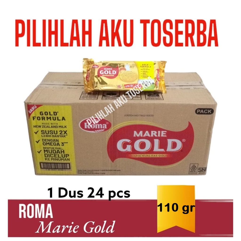 Jual Roma MARIE GOLD 110 gr Multipack - ( HARGA 1 DUS ISI 24 Pcs ...