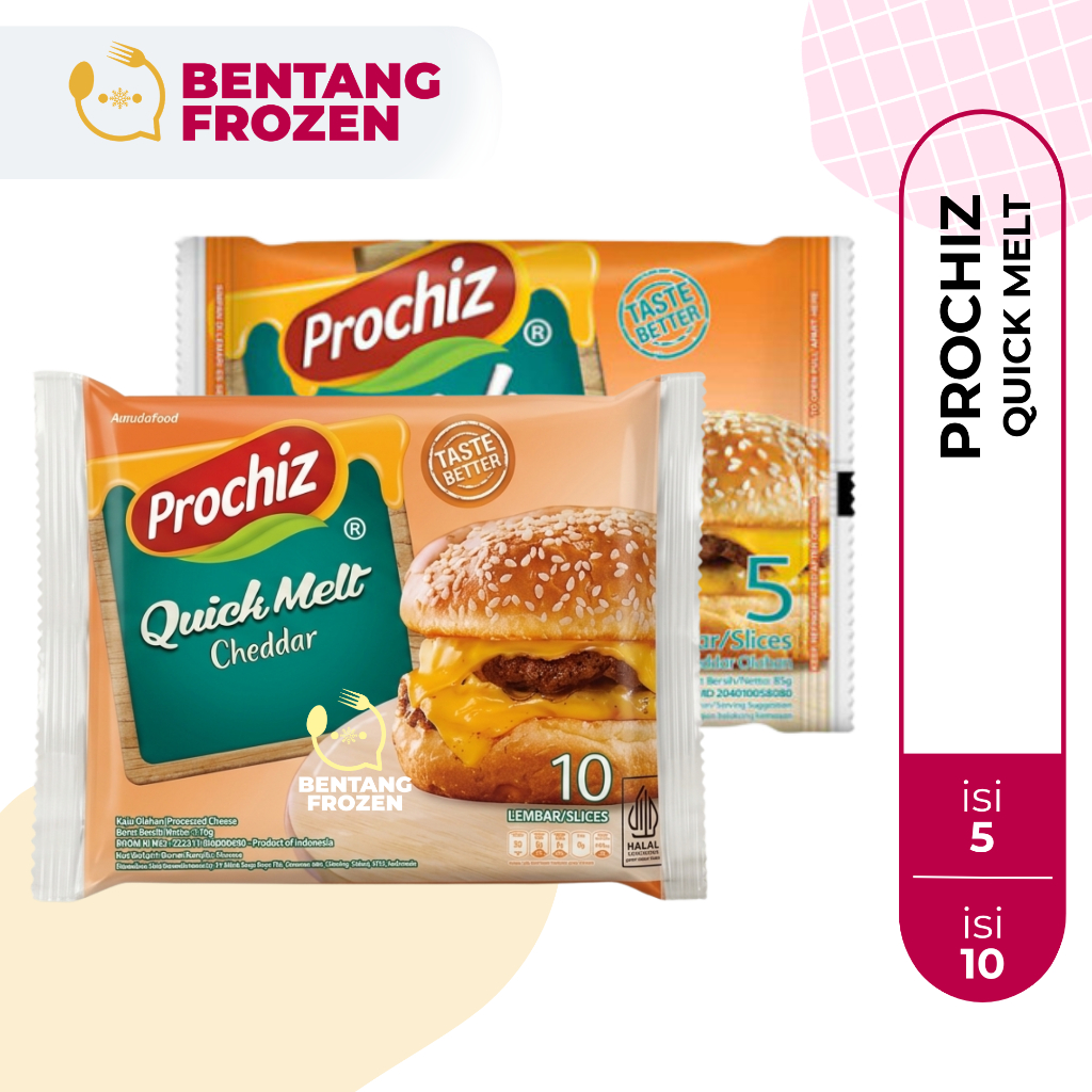 Jual Prochiz Quick Melt Keju Cheddar Olahan Slice Isi 5 - 10 Lembar ...