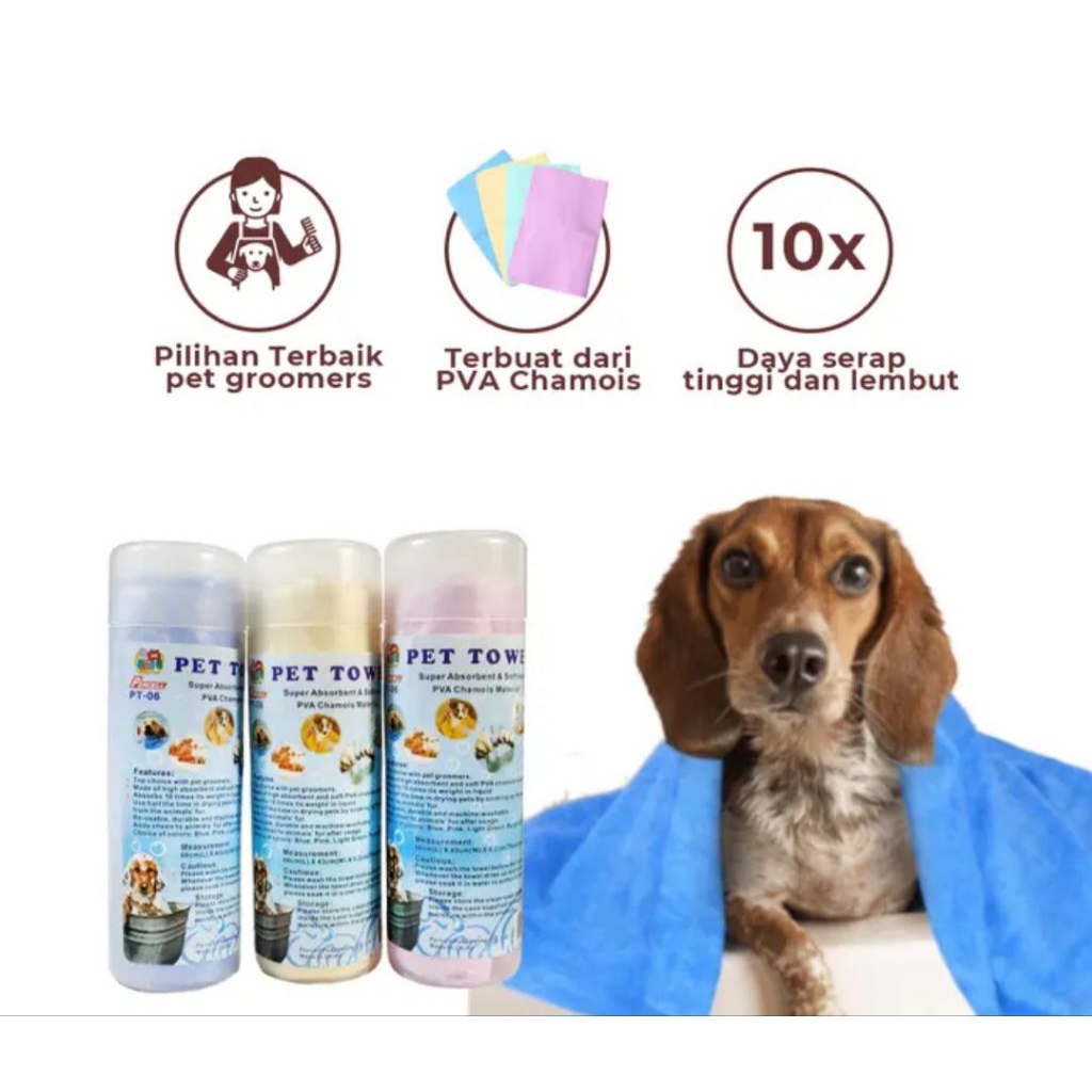 Jual Percell Pet Towel / kanebo untuk dog dan cat handuk anabul ...