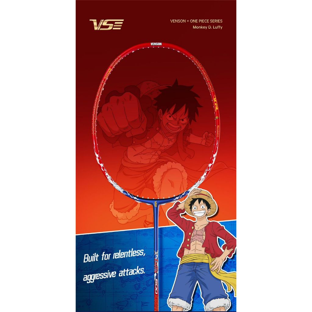 Jual Raket Badminton VENSON VS x ONE PIECE Series / VSE x ONE PIECE ...