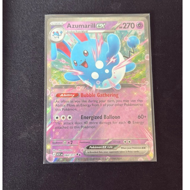 Jual Official Pokemon Card Azumarill EX 084/217 Ascended Heroes English ...