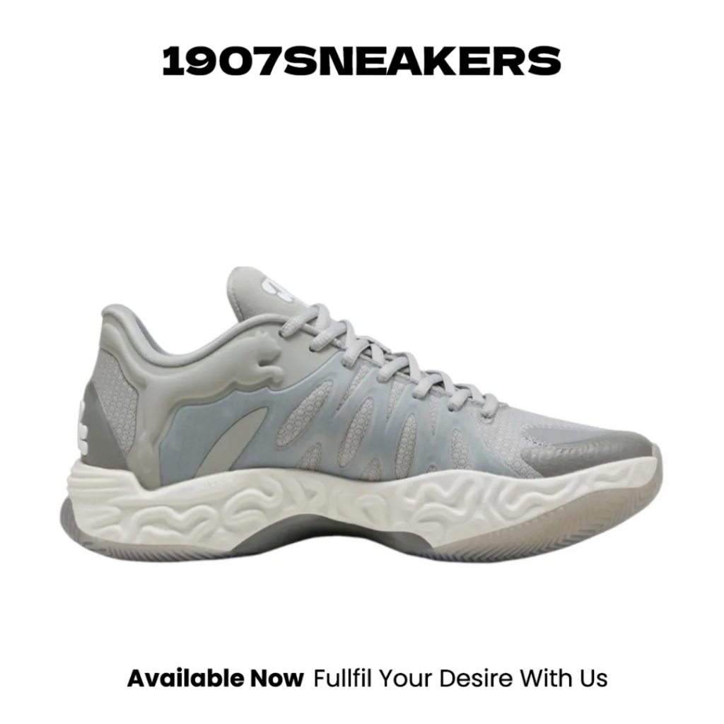 Jual Sepatu Sneakers Unisex Puma Hali 1 Basketball - Gray Echo