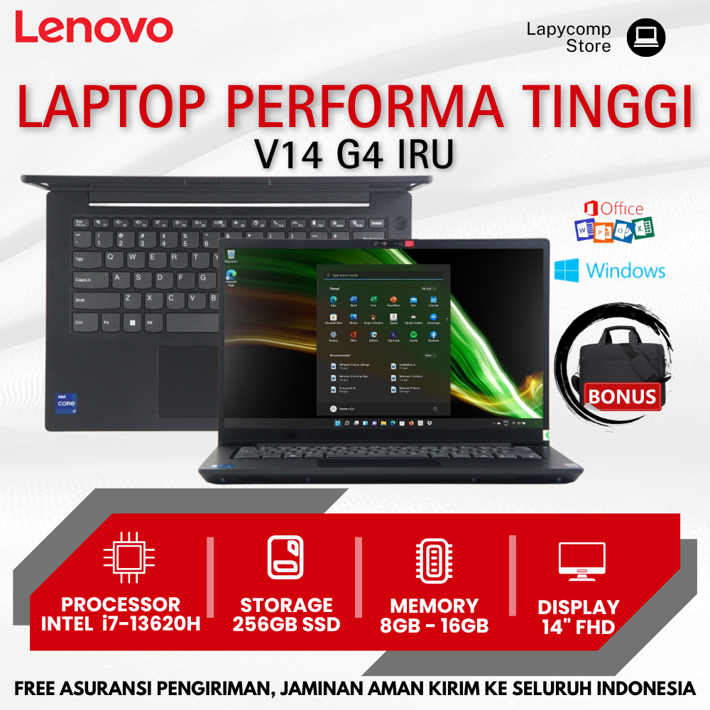 Jual Lenovo V14 G4 IRU Intel Core i7-13620H Ram 8Gb Ssd 256Gb 14"Fhd ...
