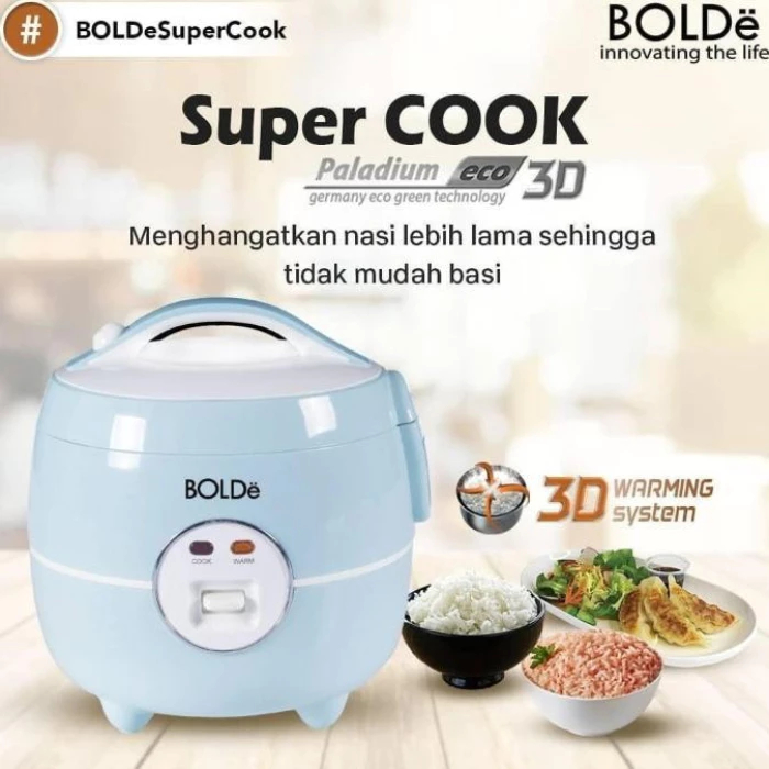 Jual BOLDe Rice Cooker Super Cook Paladium RC-PE10 Kapasitas 1 Liter ...