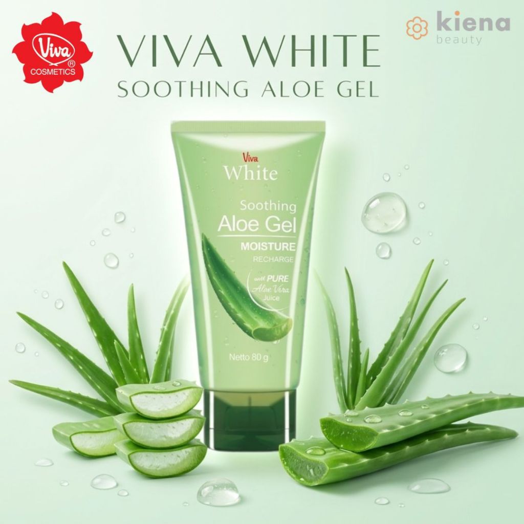 Jual VIVA WHITE SOOTHING ALOE GEL - LIDAH BUAYA WITH PURE ALOE VERA JUICE  80 ml | Shopee Indonesia