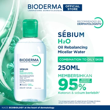 Bioderma Sebium H2O 250 Ml Micellar Water Untuk Kulit Kombinasi Berminyak Berjerawat