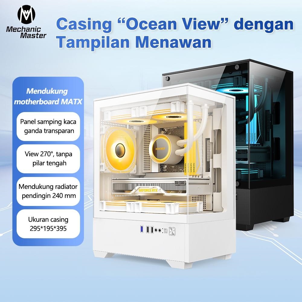 Jual Mechanic Master PC Casing Tempered Glass MicroATX / ITX Gaming ...