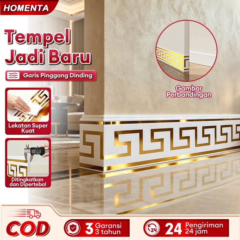 Jual HOMENTA List Dinding 10CM*500CM Stiker list Border Dinding Self ...