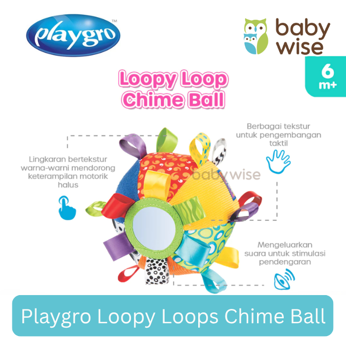Jual Playgro Loopy Loops Chime Ball 3M+ | Shopee Indonesia