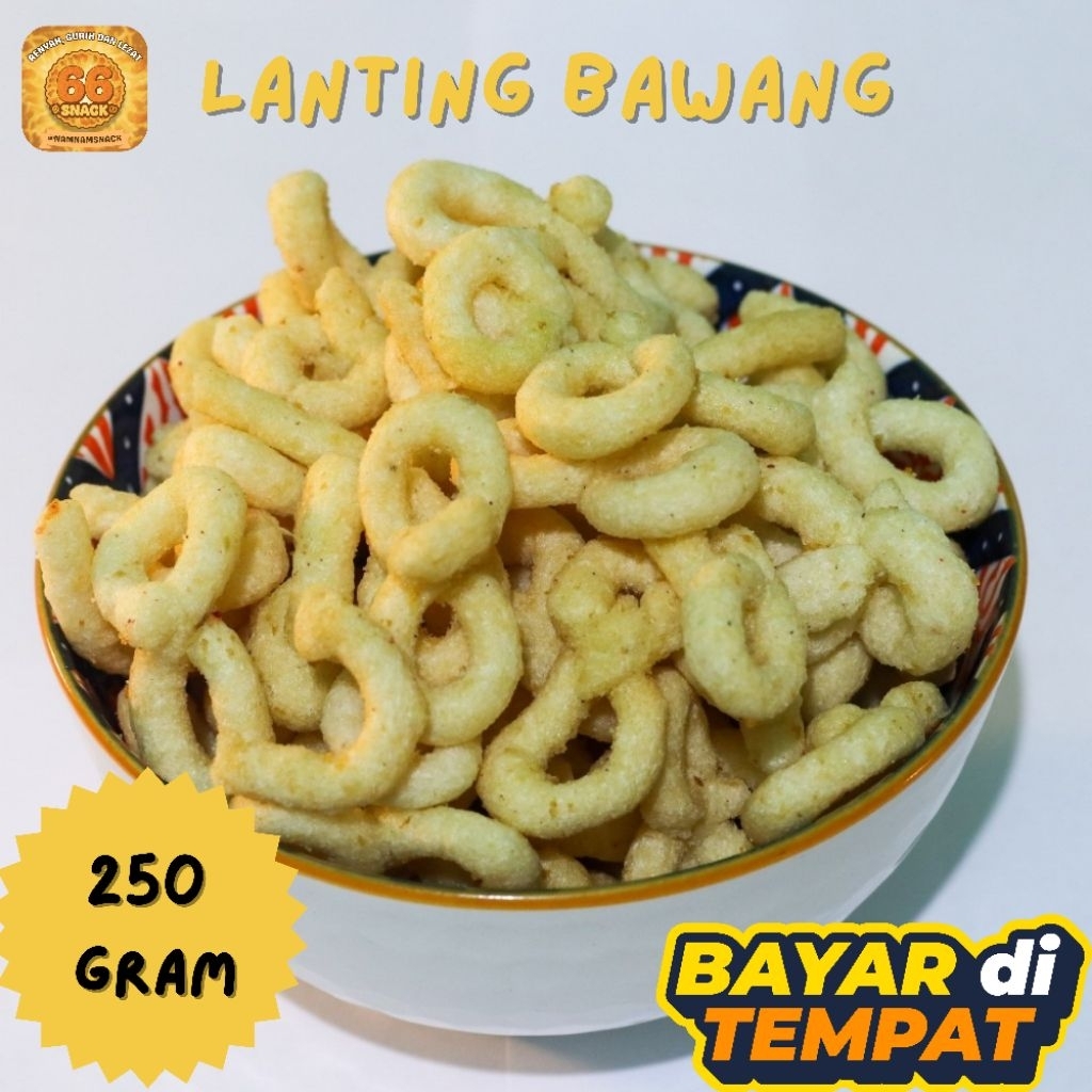 Jual Lanting Kebumen Rasa Bawang 250 Gram Lanting Bawang Jawa Tengah ...