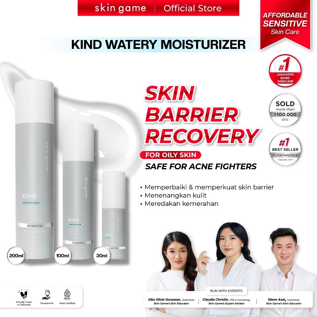 Pratinjau Skin Game Kind Watery Moisturizer - Pelembab Wajah (Skin Barrier)