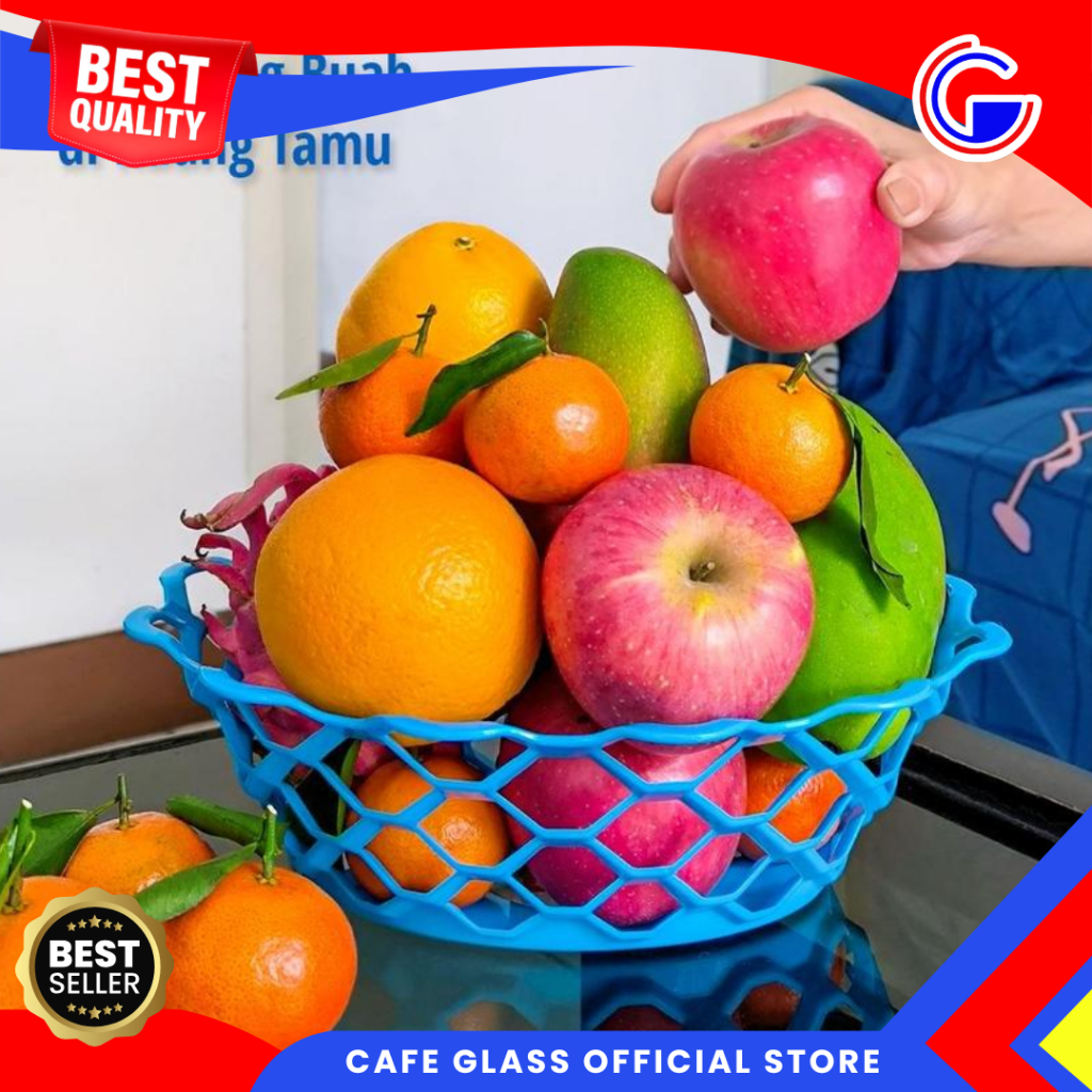 Keranjang Buah Parcel - Basket Plastik Bulat Hampers - BW-47 Veji Basket Large Lion Star