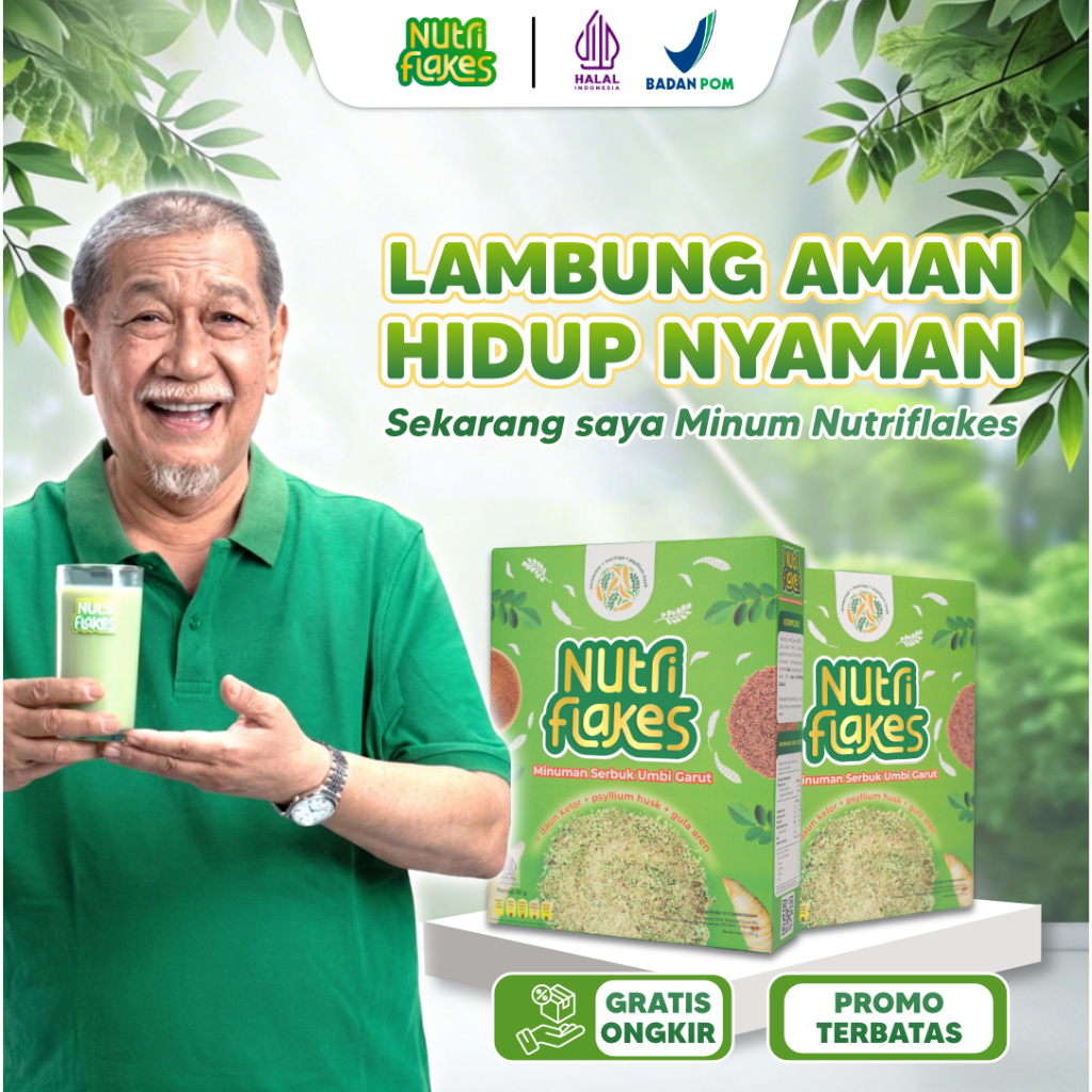 Nutriflakes - Sereal Umbi Garut Ampuh Atasi Maag, Gerd dan Asam Lambung