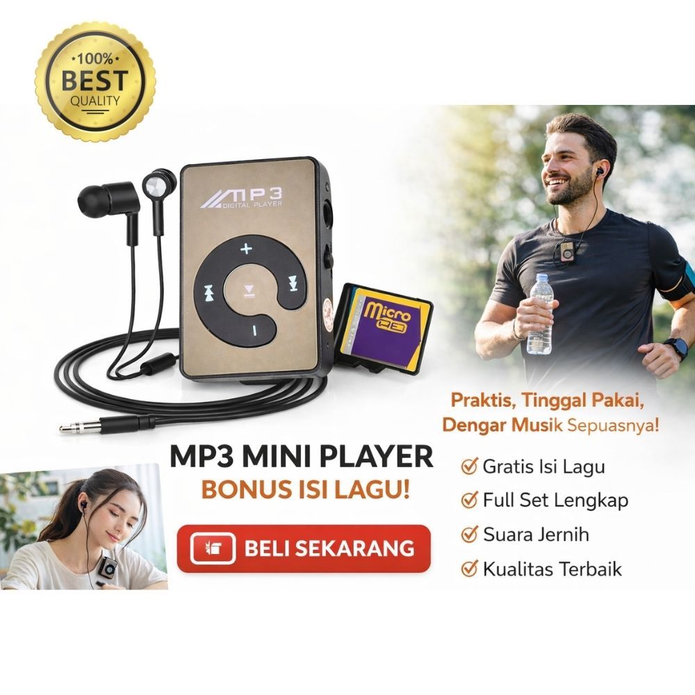 Jual mp3 mini player + micro sd card – BONUS ISI LAGU | Shopee Indonesia