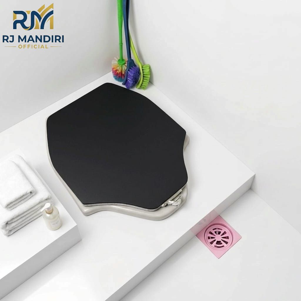 RJ Mandiri Official | Tutup Closet jongkok Premium Penutup Got Kamar Mandi Anti Serangga/Bau Tebal