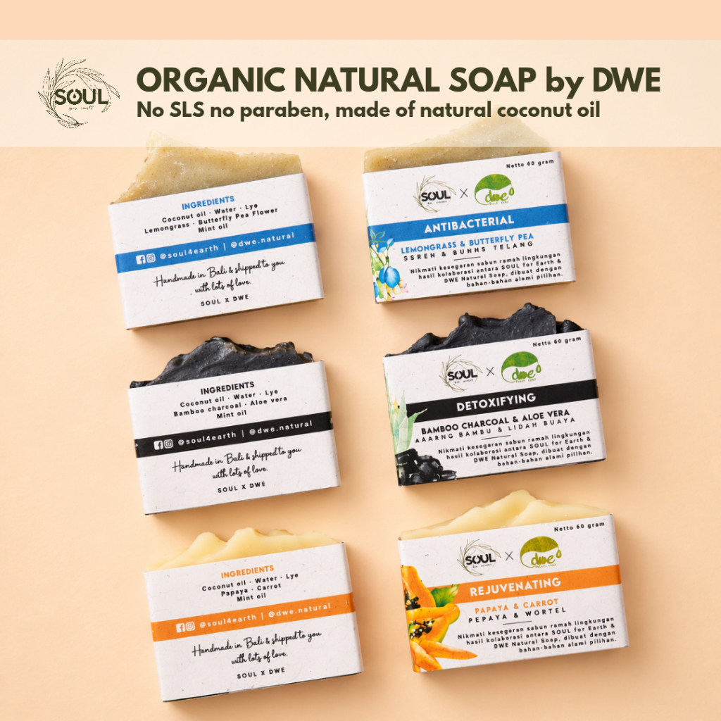 Sabun Handmade Bahan Alami/ Sabun Organik/ Sabun Batang / Handmade Natural Soap Soul x DWE