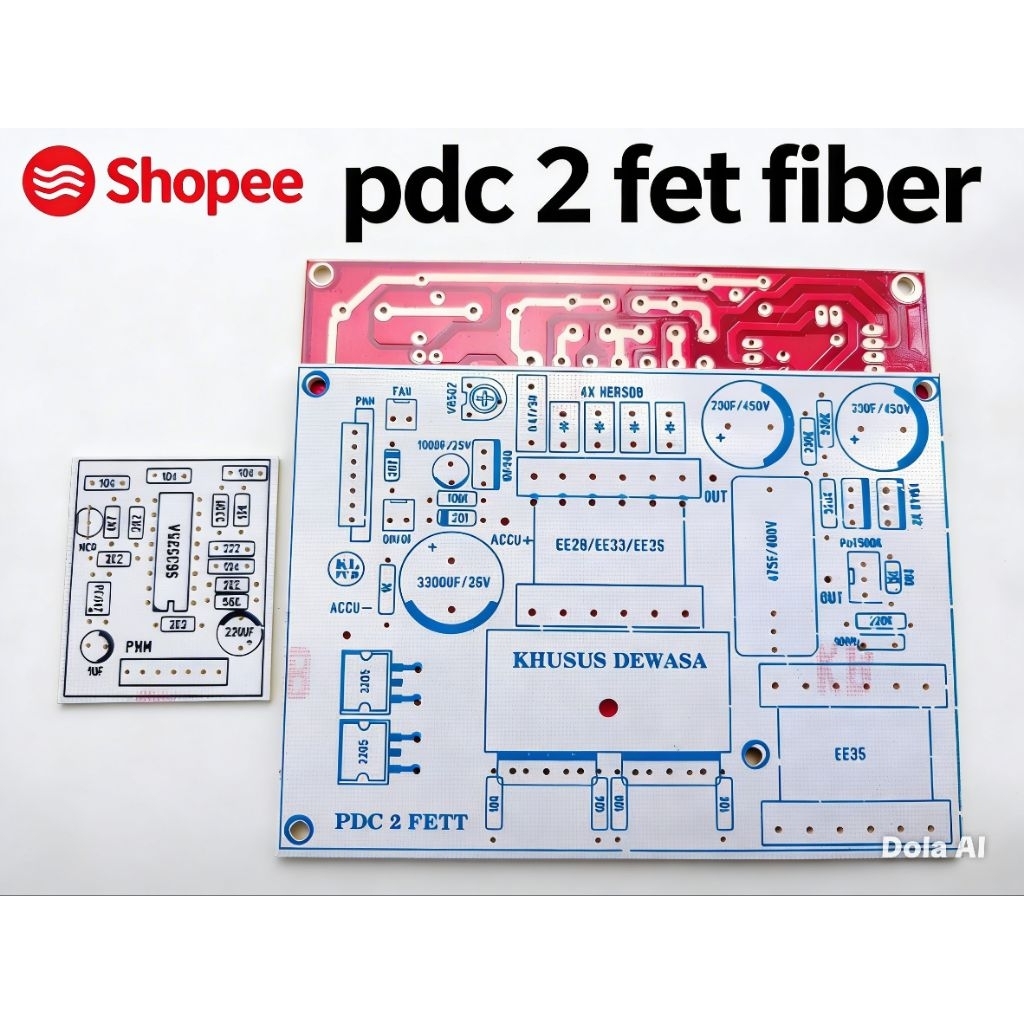 Jual pcb pdc 2 fet jumbo atau mini bahan fiber tebal | Shopee Indonesia