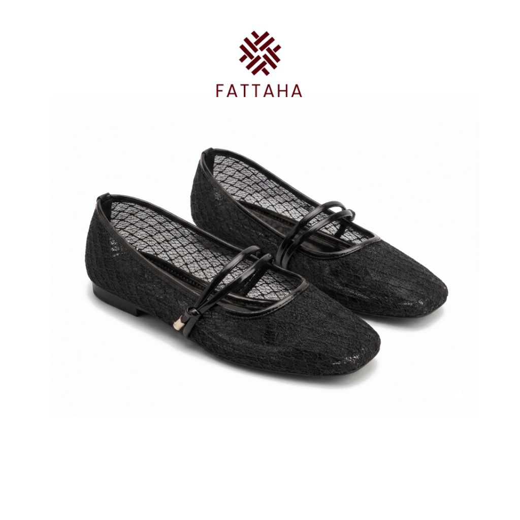 Fattaha MOFFA - Sepatu Flatshoes Wanita Jaring Mesh Mary Jane foto 2