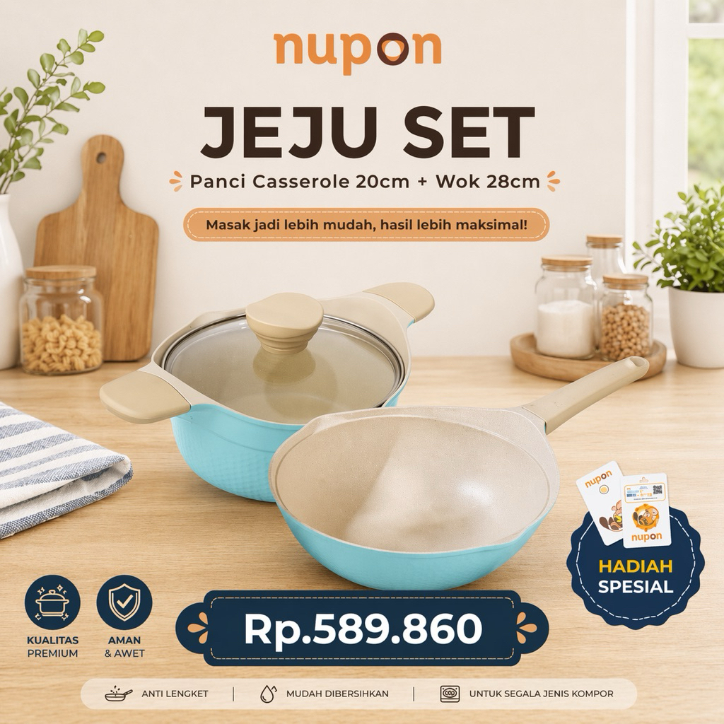 Jual NUPON Hampers - Paket Jeju Panci Set Wajan & Casserole Steamer 7 ...