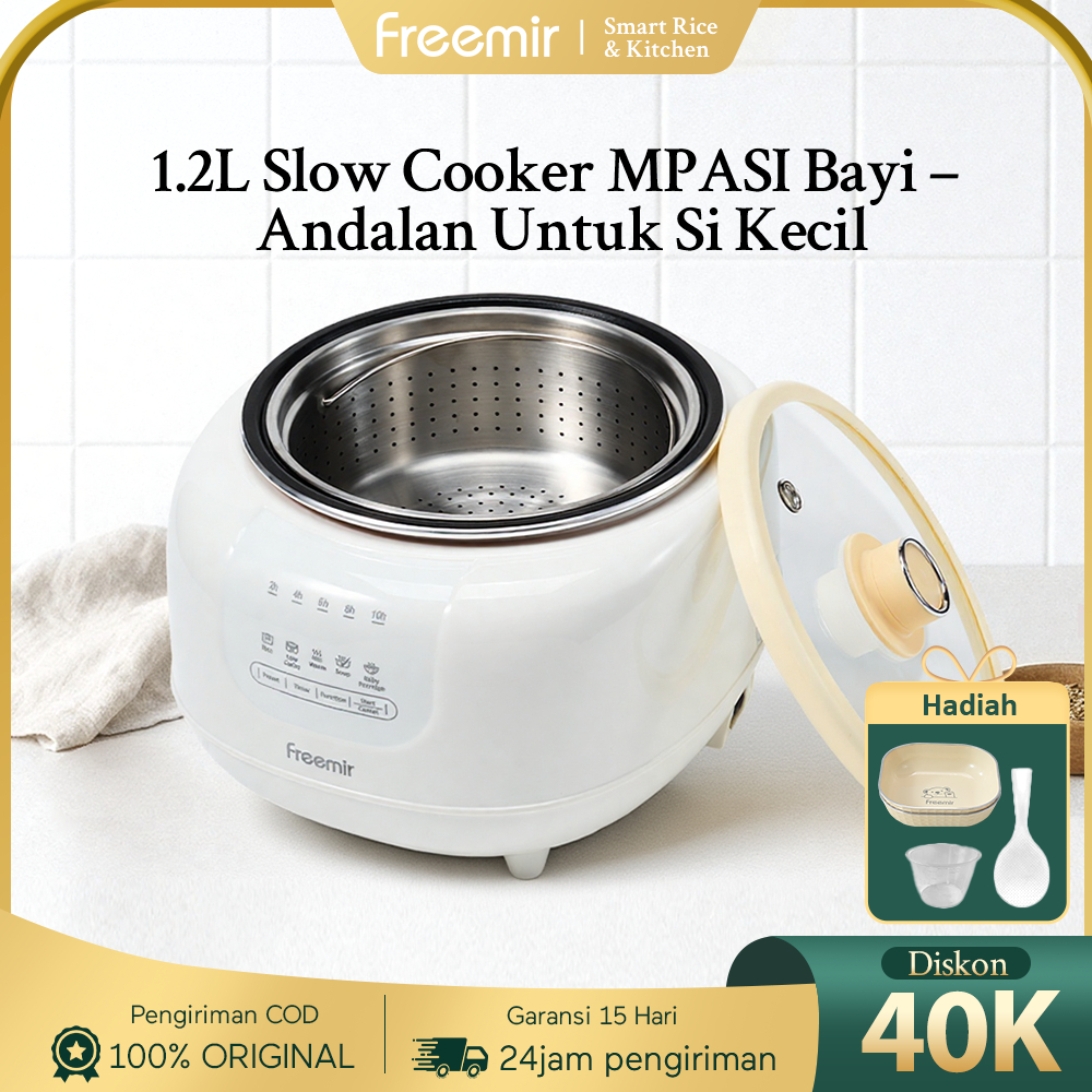 Jual [Promo]freemir Slow Rice cooker Magicom 1.2L Low Sugar Rice Cooker ...