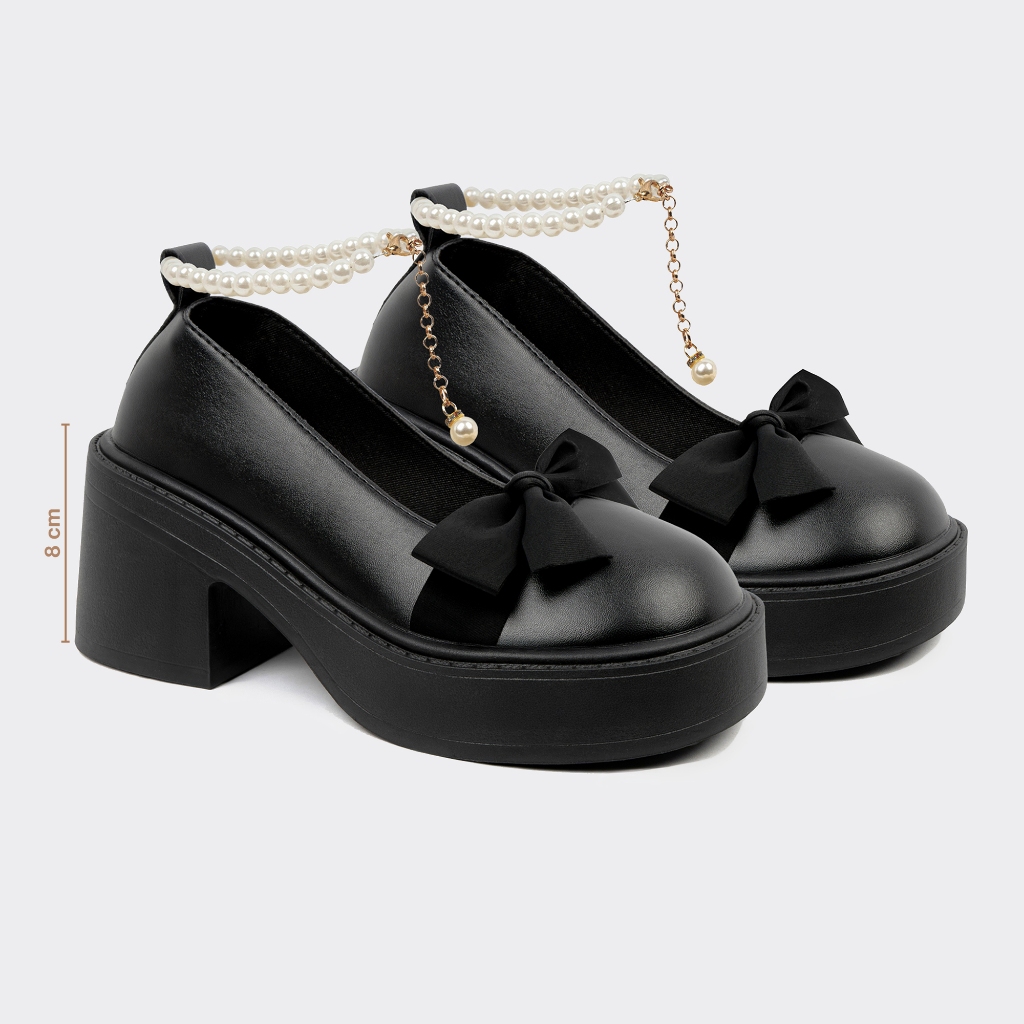 Jual FINDAL Sepatu Heels Wanita 8cm Platform Shoes Chunky Hils KI-103 ...