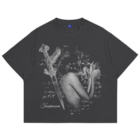 4. Kaos Oversize Boxy Tee Unisex Temporary Black