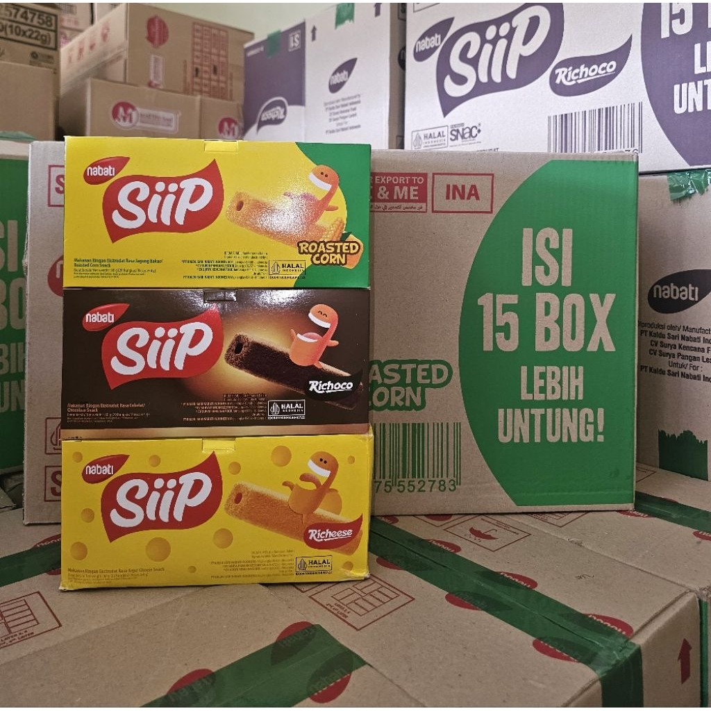 Jual Siip box cokelat , keju , jagung bakar 1 KARTON isi 15 BOX ...