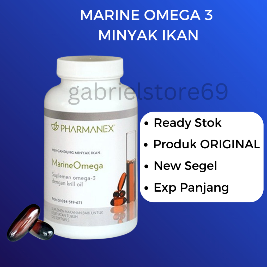 Jual Suplemen Marine Omega 3 Minyak Ikan isi 120 caps ED 2027 Original ...