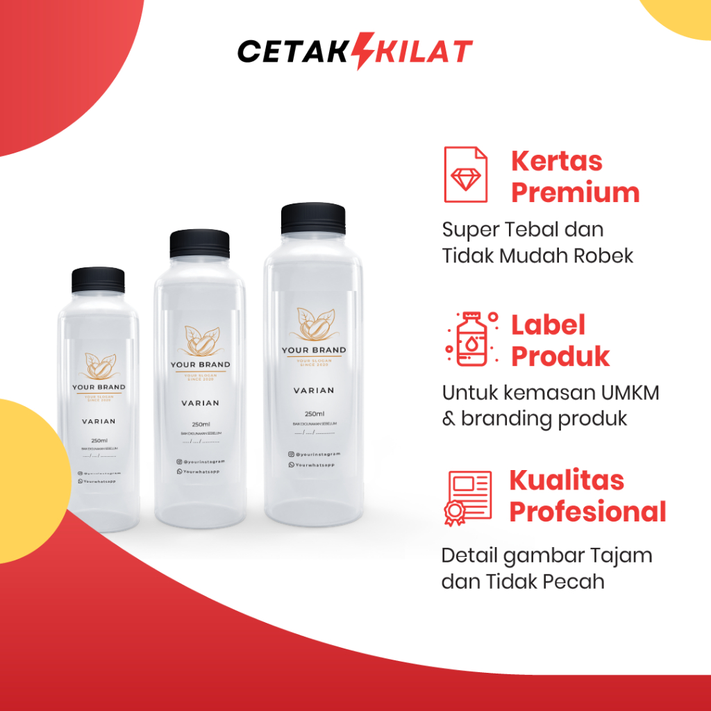 Jual Cetak Stiker Label Botol Custom Anti Air | Sticker Vinyl ...
