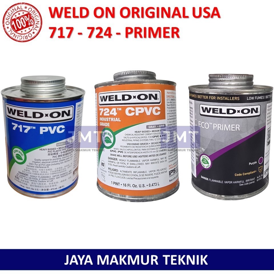 Jual WELD ON P70 Primer Eco / WELDON 717 Weld On 724 Lem Pipa PVC CPVC ...