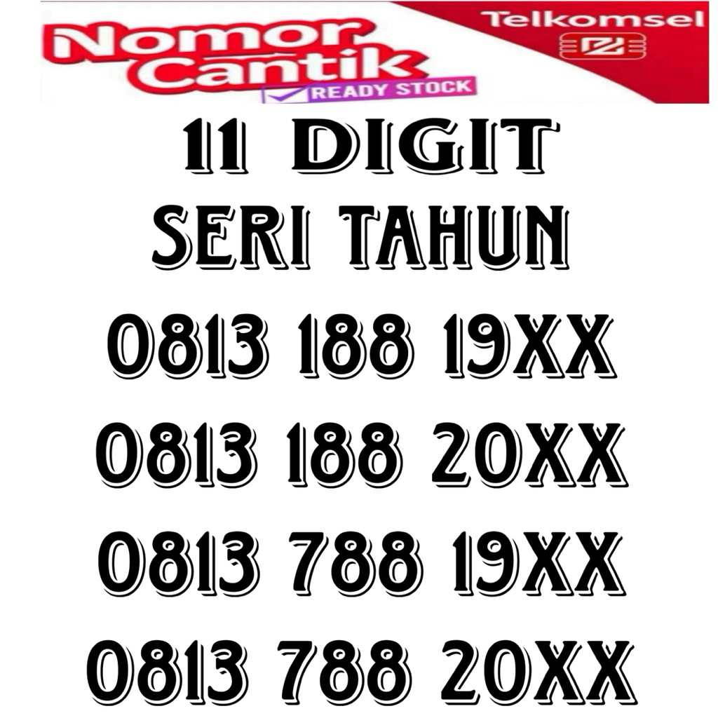 Jual Perdana simpati 11 digit telkomsel 11 digit nomor cantik | Shopee ...