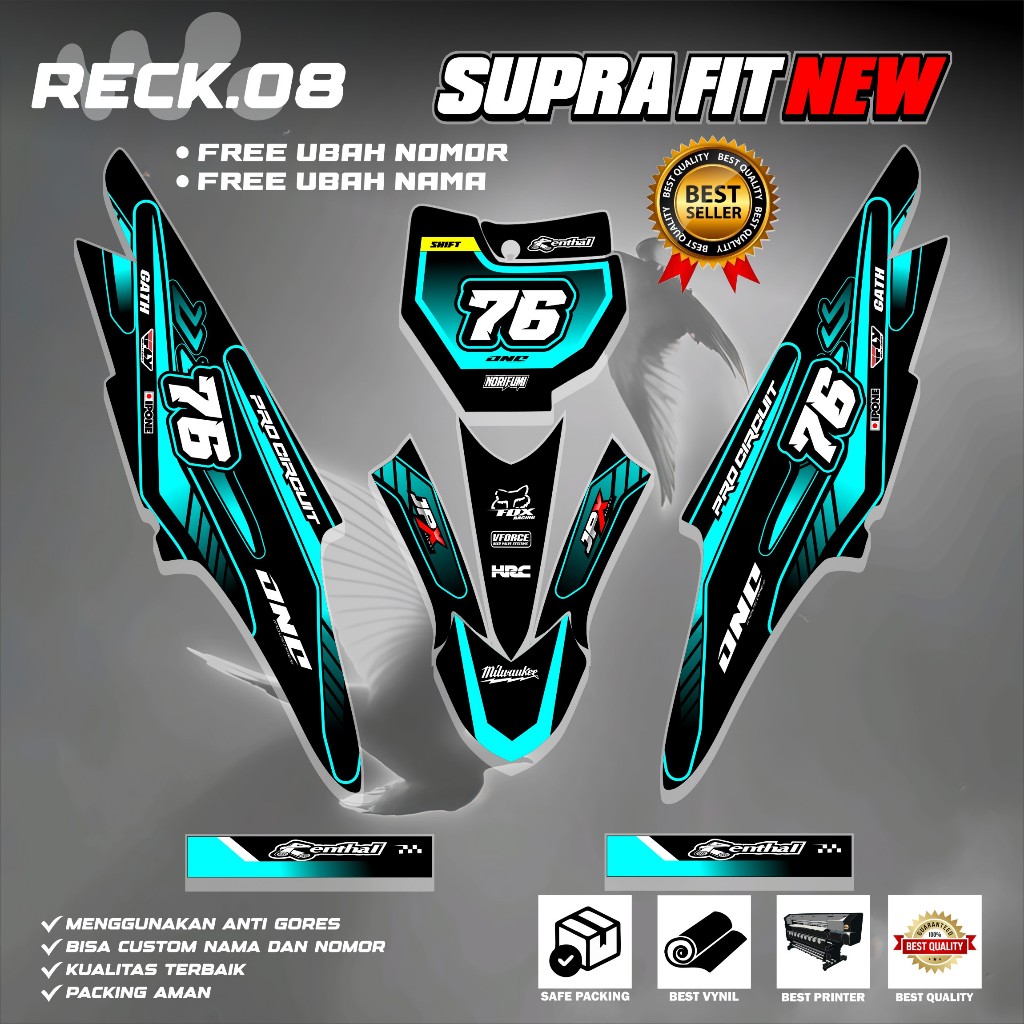 Jual STICKER STRIPING SUPRA FIT NEW MOTOR RBT BEBEK MODIF SUPERMOTO ...