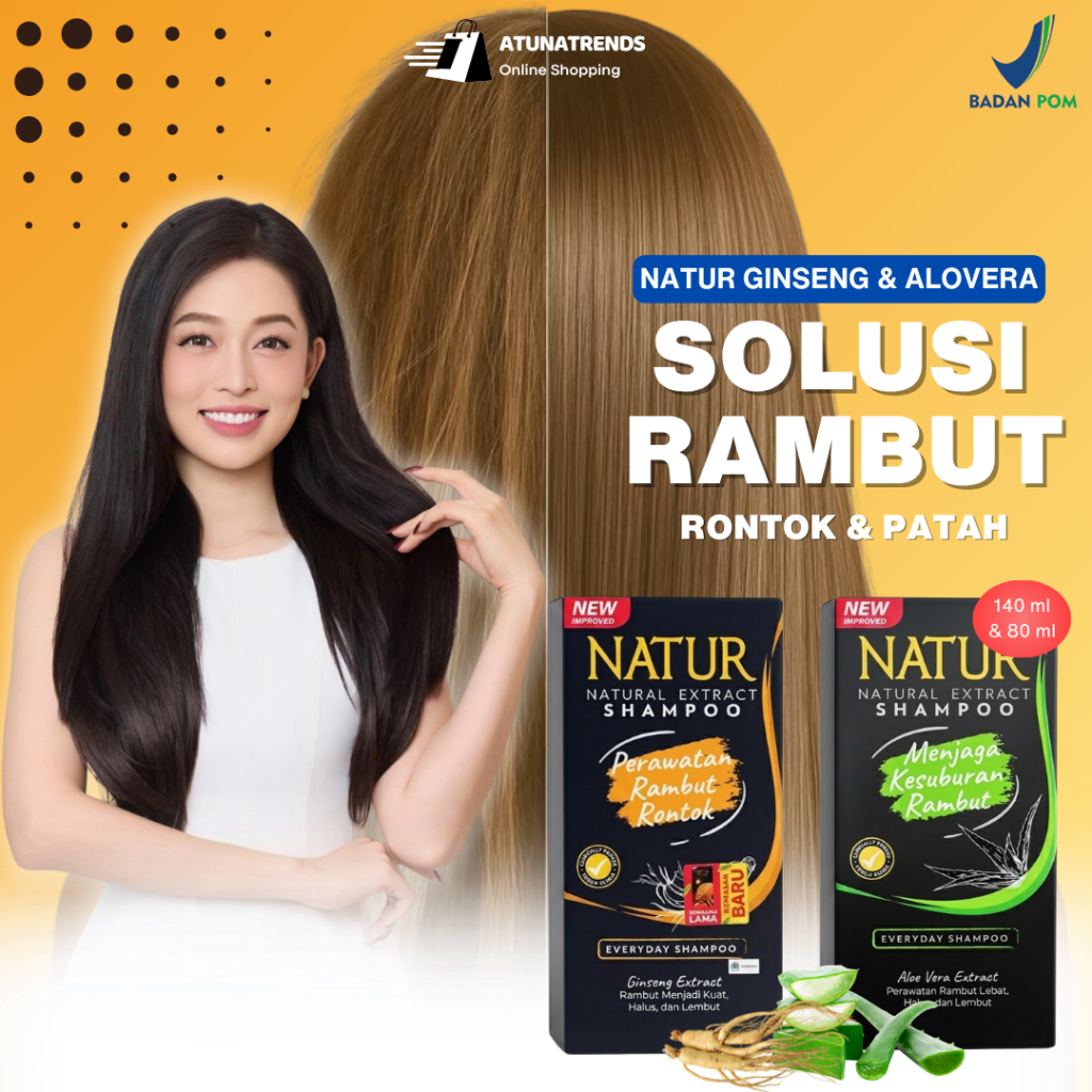 Jual Shampoo Natur Anti Rontok Ginseng Aloe Vera Penumbuh Rambut Natur ...
