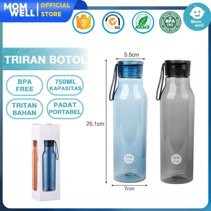 Jual Momwell - Botol Minum Tritan 750ML Anti Bocor Botol Air Minum ...