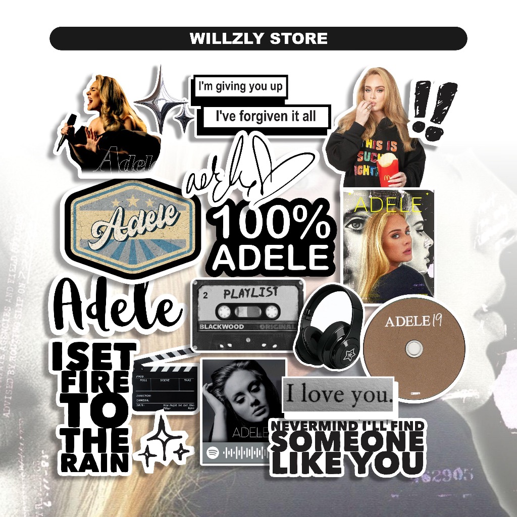 Jual Stickerpack ADELE SUDAH TERPOTONG ANTI AIR - Sticker Helm Hp ...