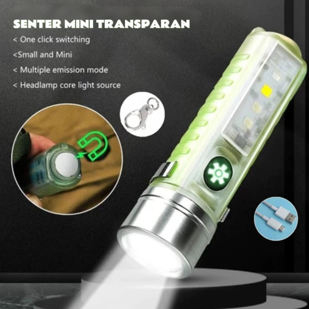 Jual Lampu Senter Super Terang Serbaguna | Senter Mini Emergency USB ...