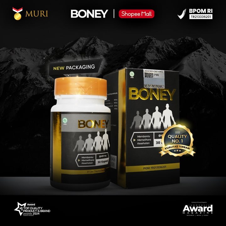 Boney Kapsul (1 Botol) - Flash Sale Promo | Herbal BPOM | Terverifikasi Original