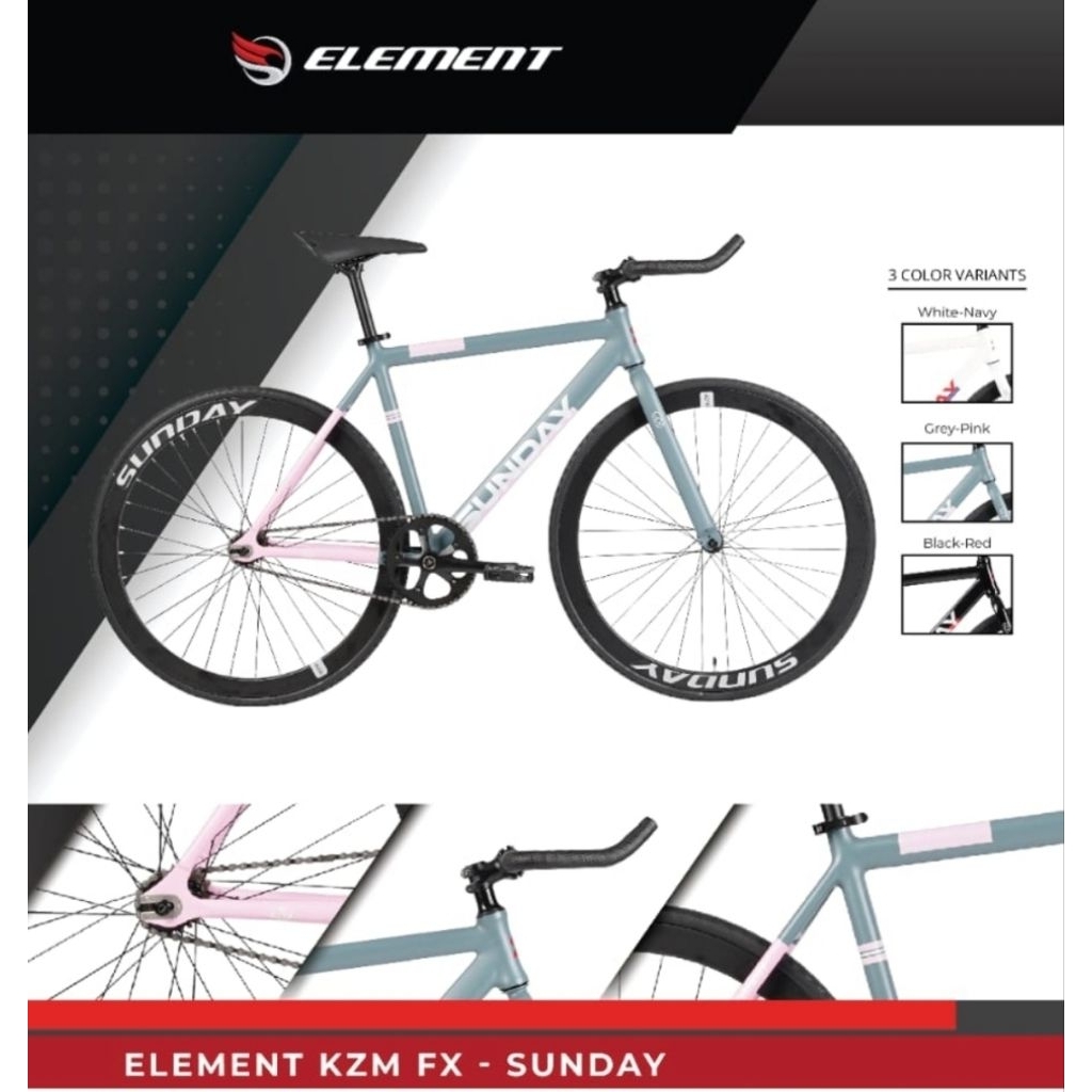 Jual Sepeda Fixie ELEMENT KZM FX SUNDAY Bullhorn | Shopee Indonesia