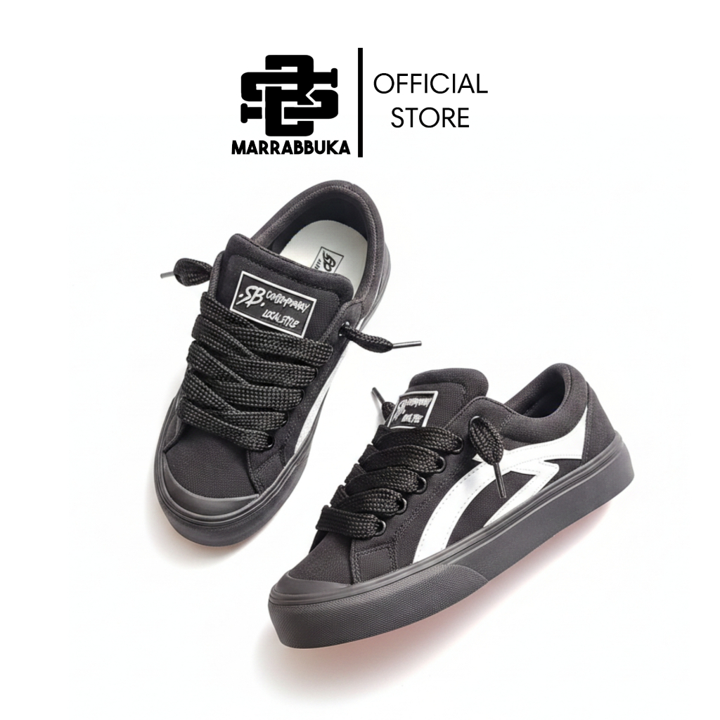 Jual SB Marrabbuka - Sepatu Sneakers Full Black - SBM2 | Shopee Indonesia