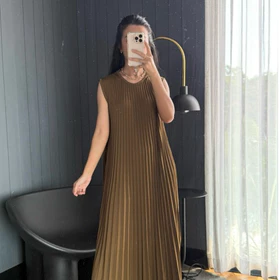 Dress Plisket Mayung Dress Plisket Maxi Dress Plisket Muslim P03
