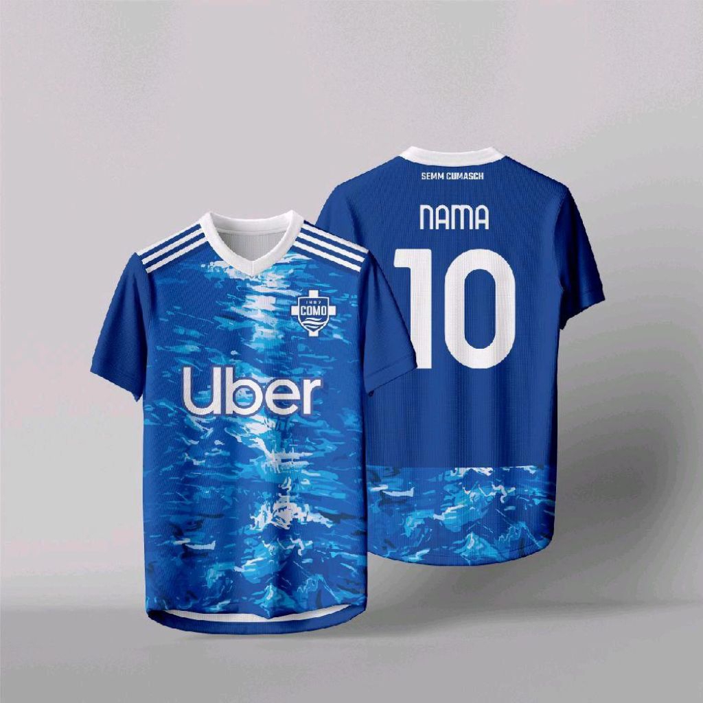 Jual Custom Jersey Como FC full Printing, free design nama dan no ...