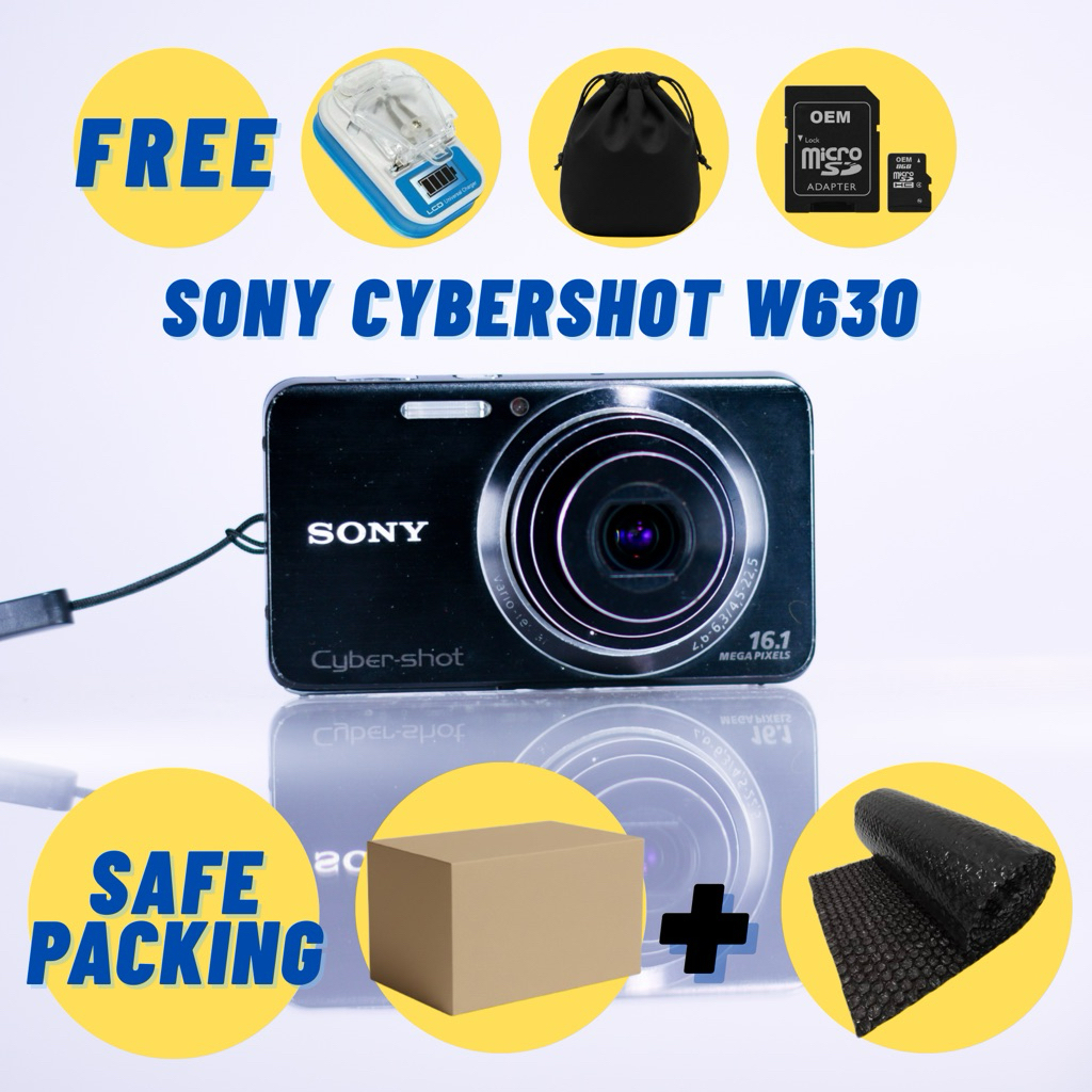 Jual Digicam Kamera Pocket Sony Cybershot DSC W630 flash off | Shopee ...