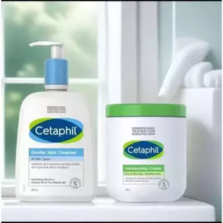 Cetaphil Gentle Skin Cleanser 500ml & Cetaphil Moist Moisturising Moisturizing Cream 550g